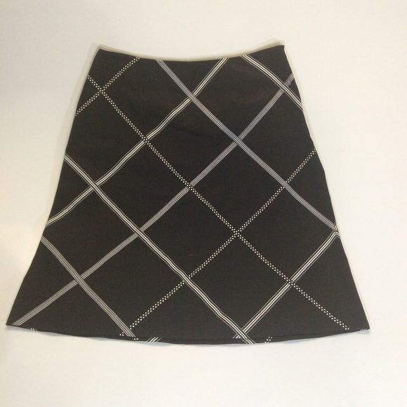 Talbots | Midi Skirt Petite Size 6 Stretch Checkered Diamond B12 - Picture 2 of 9